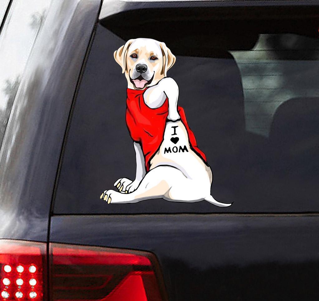 labrador love mom car sticker